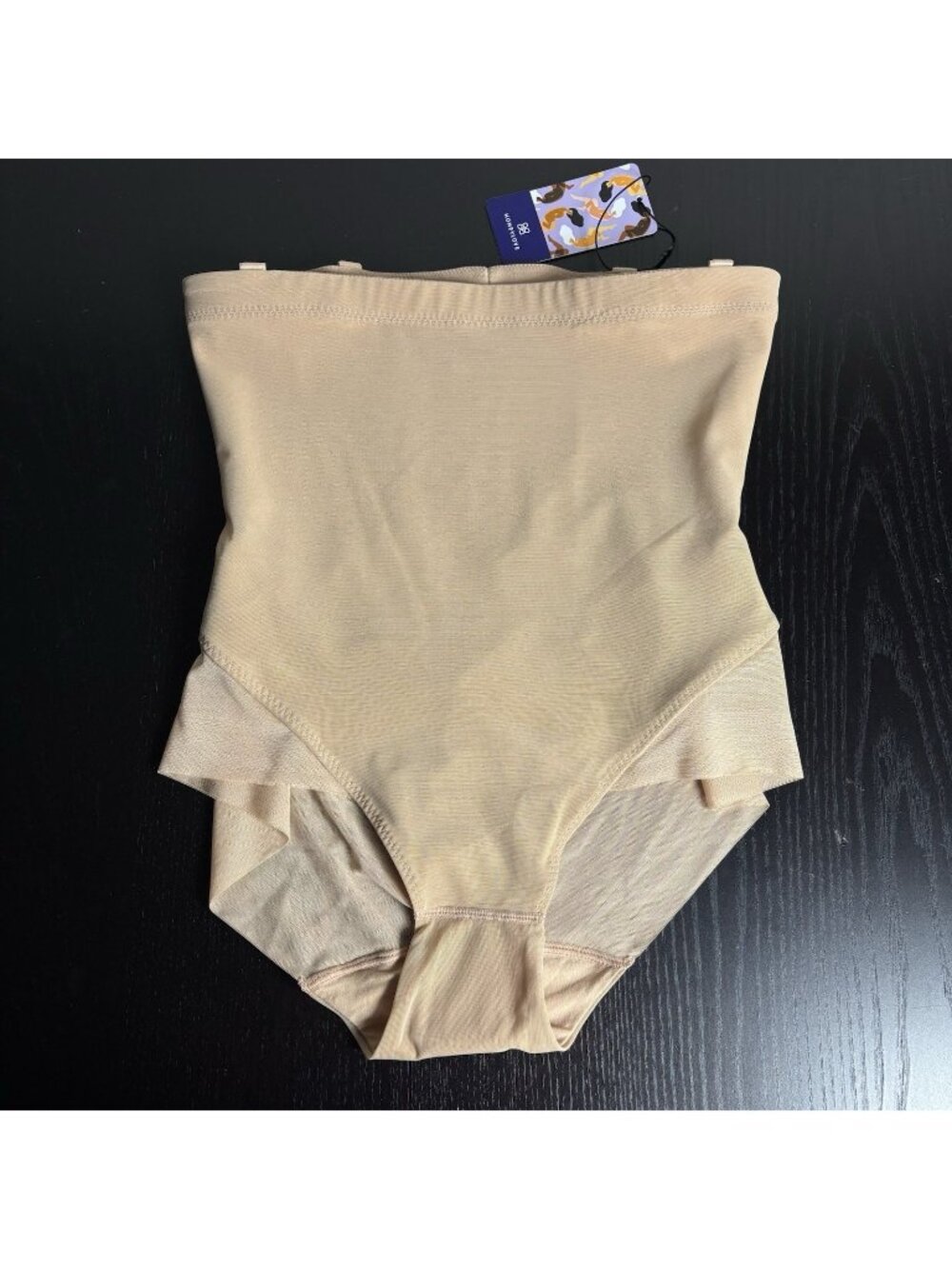 NWT HONEYLOVE Womens L SuperPower Brief High-Waisted Shapewear Beige/Nude